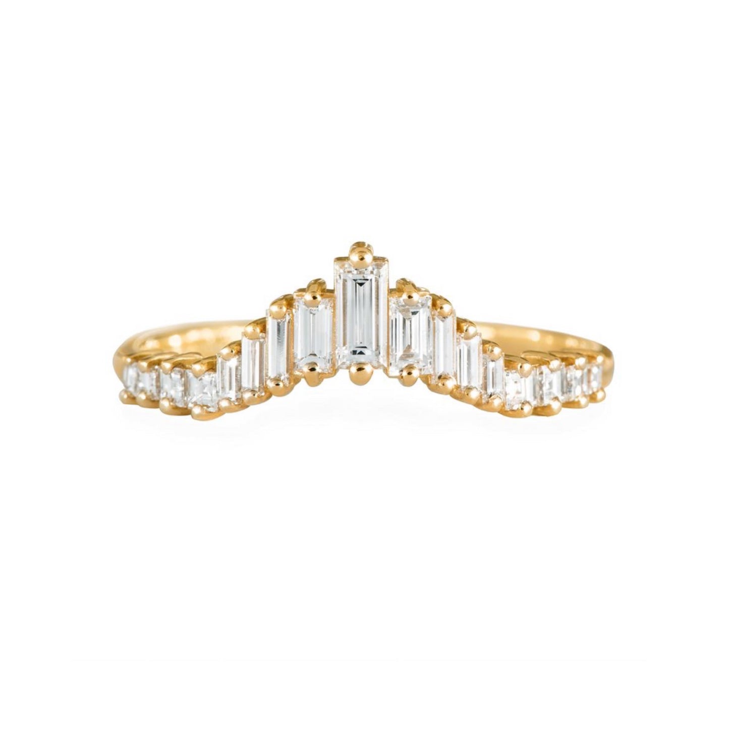 tiara baguette diamond ring