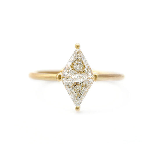 rhombus one carat engagement ring - made to order