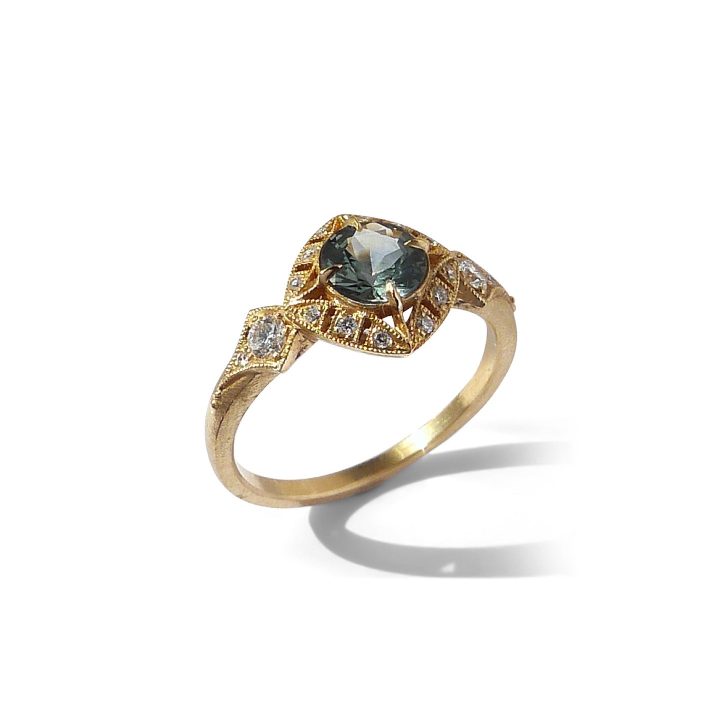 basiliea teal sapphire ring