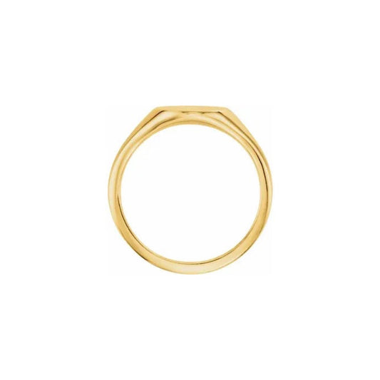 oval signet ring - 10k