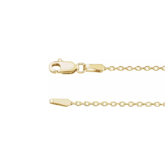 diamond-cut cable chain necklace - 1.4mm