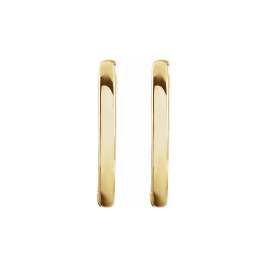 elongated oval gold hoop earrings