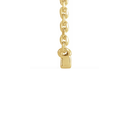 five-stone bar necklace - natural diamond
