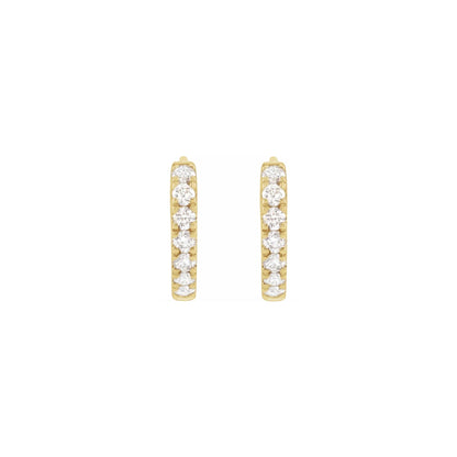 classic hinged hoop earrings - grown diamond