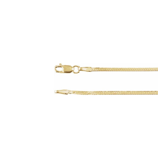 herringbone chain bracelet - 1.6mm