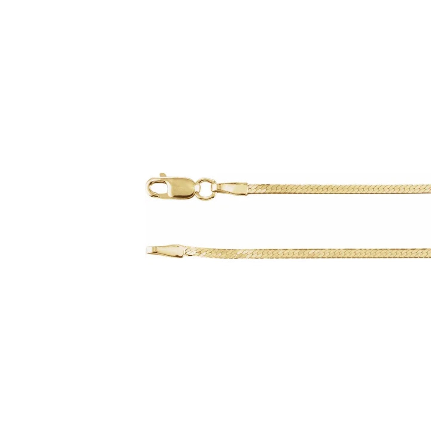 herringbone chain necklace - 1.6mm