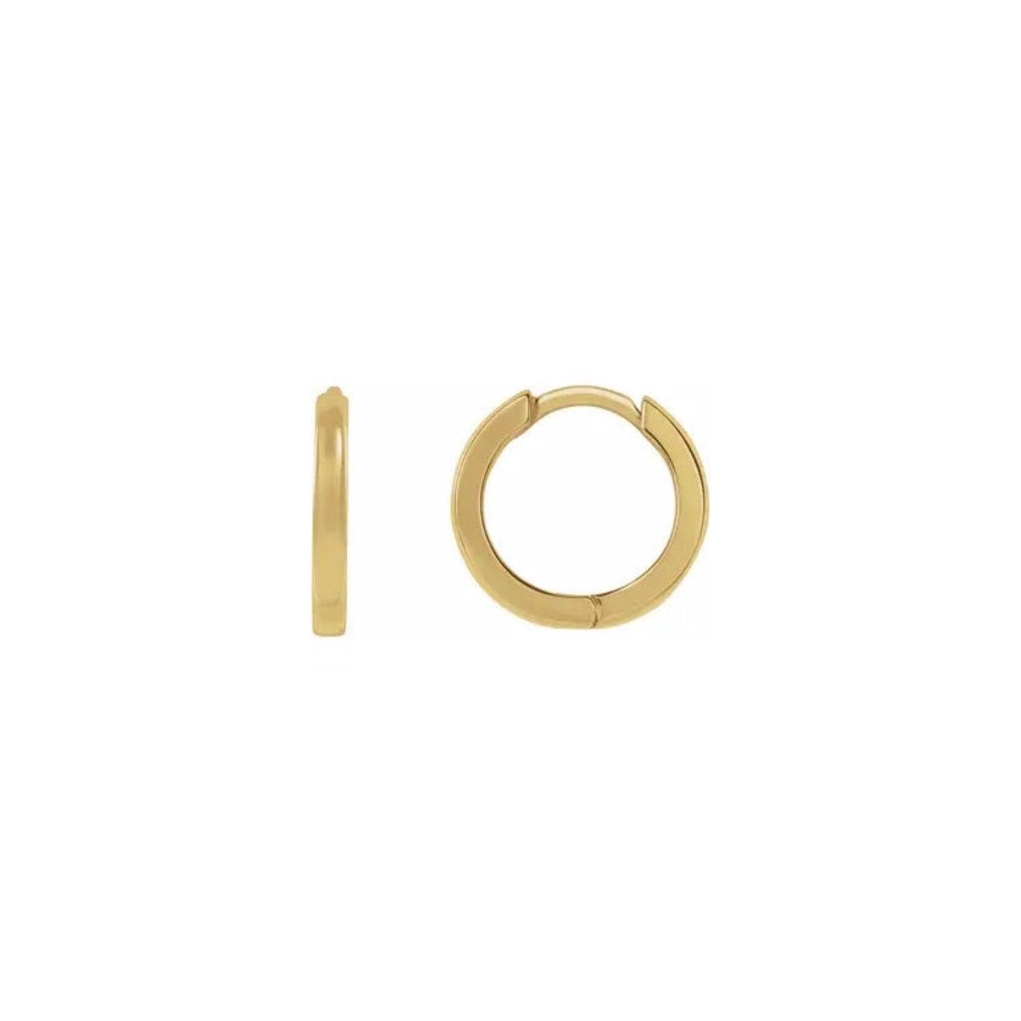 hinged gold layering hoop earrings