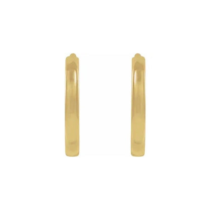 hinged gold layering hoop earrings