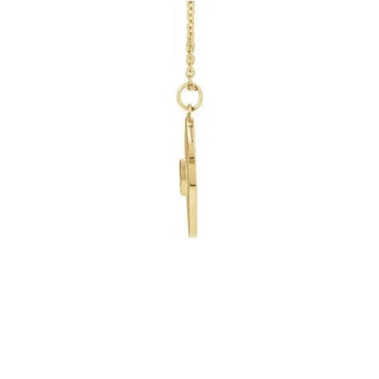 marquise diamond disc pendant necklace