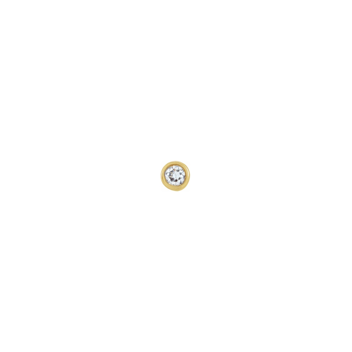 micro stud earring - natural diamond - single