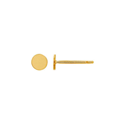 stud earrings / circle disc