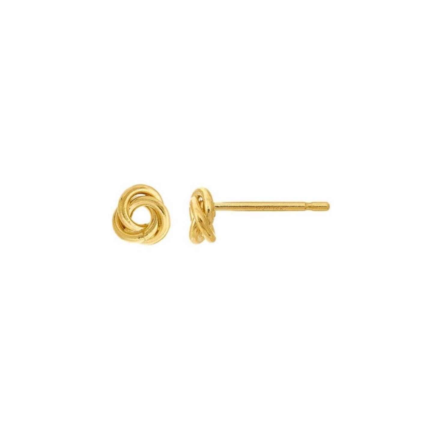 stud earrings / love knot - 5mm