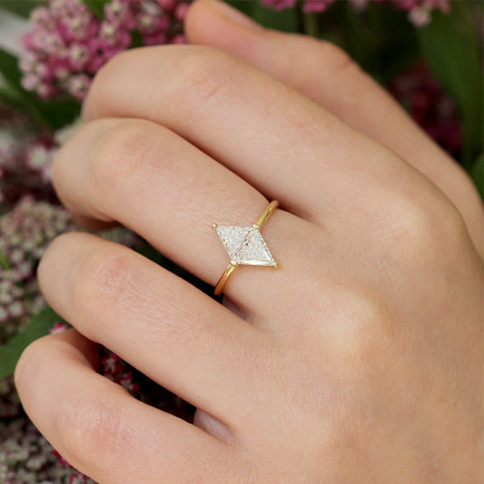 rhombus one carat engagement ring - made to order