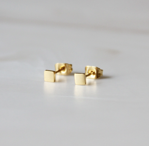 square stud earrings