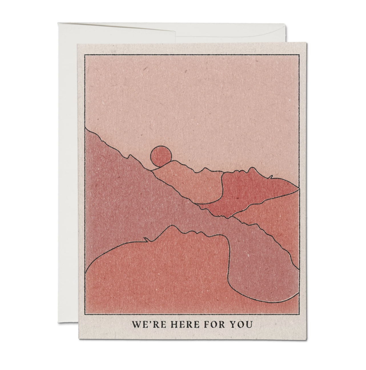 we're here for you card