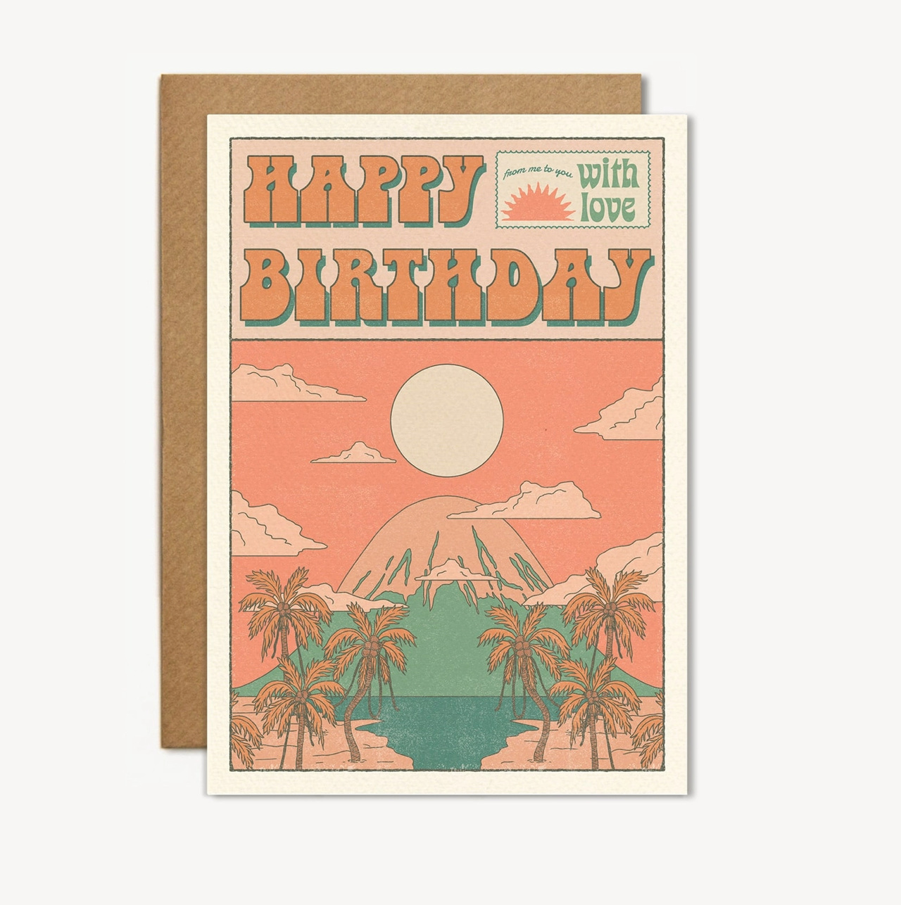 tropical birthday love card