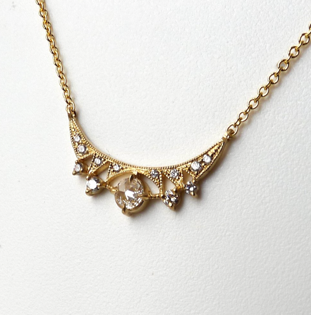 astrid luna diamond pendant necklace