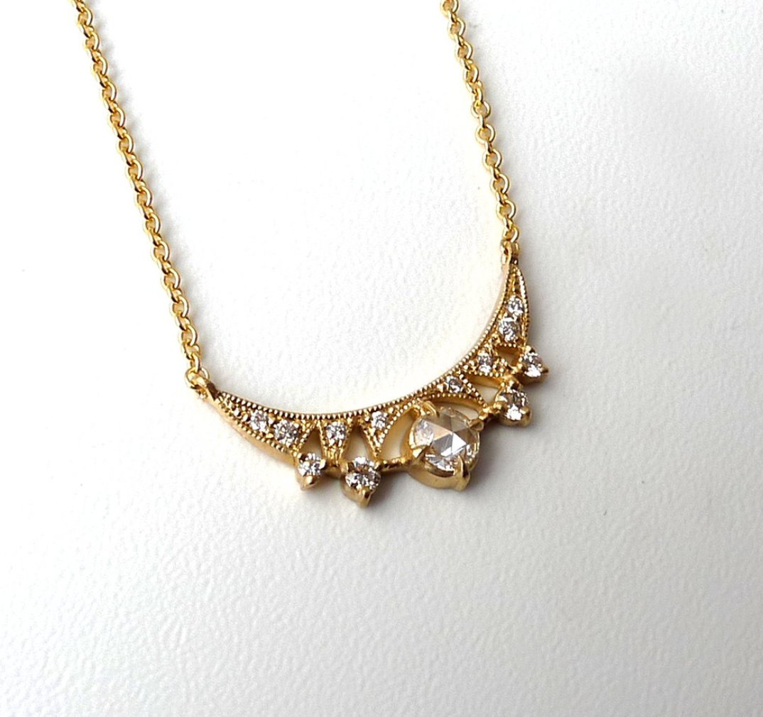 astrid luna diamond pendant necklace