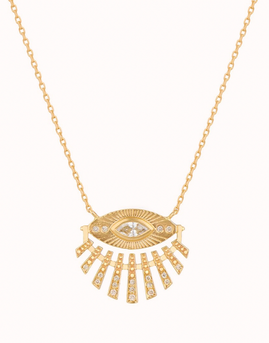 sun eye diamond necklace