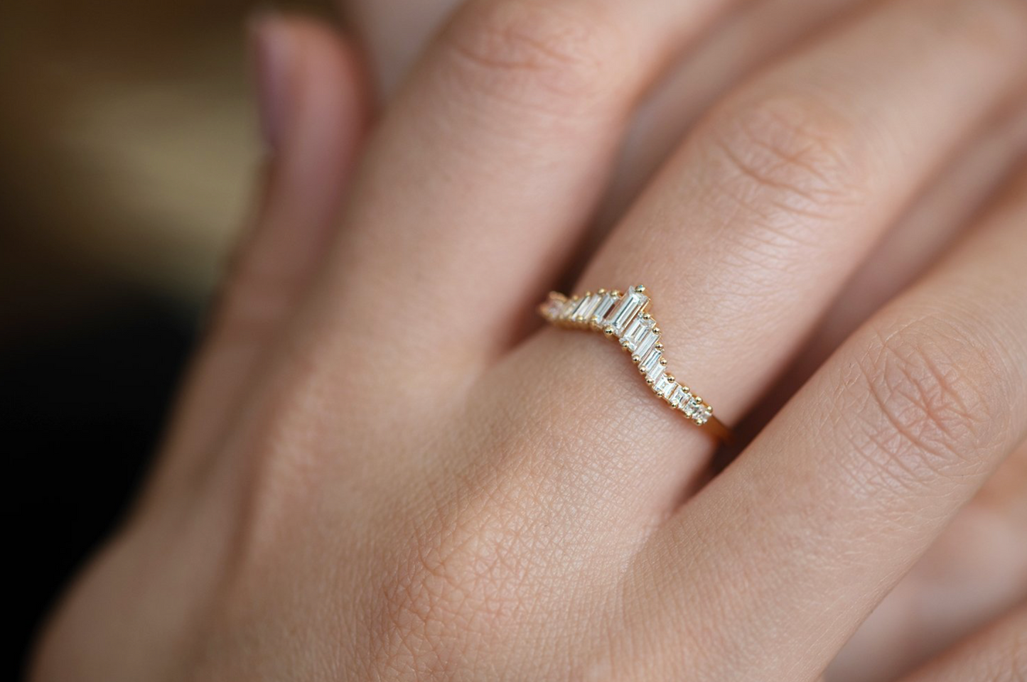 tiara baguette diamond ring