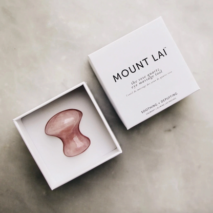 de-puffing rose quartz eye massage tool