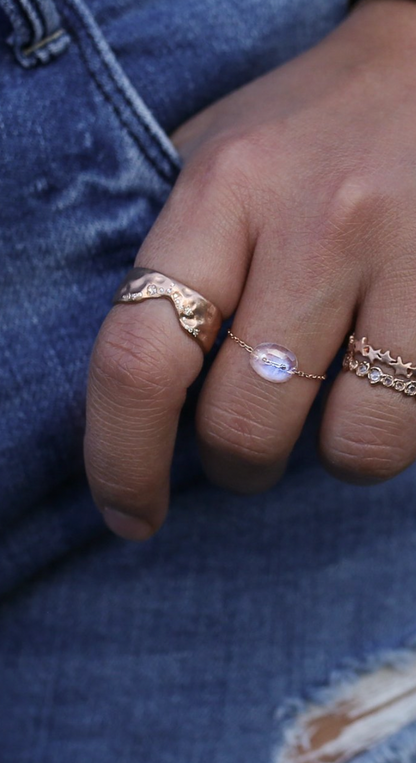 trailing diamond stacking band
