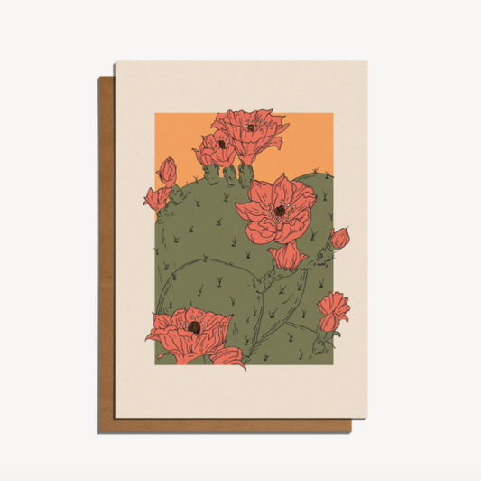 cactus flower card