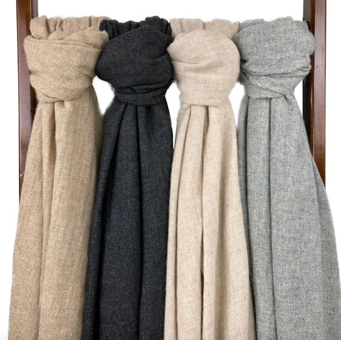 handloom cashmere scarf - espresso