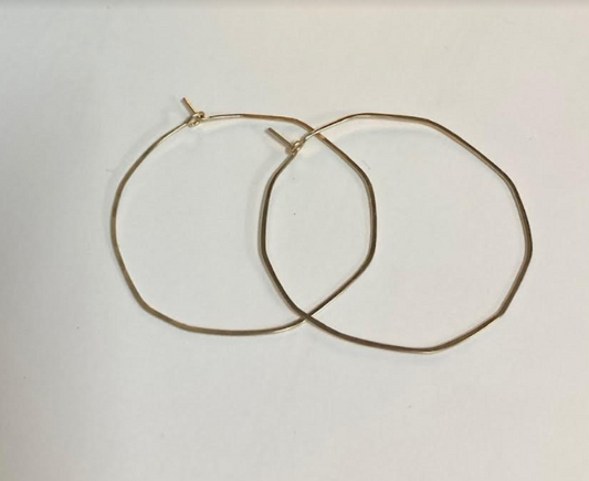 shannon len / earrings / everyday organic hoops