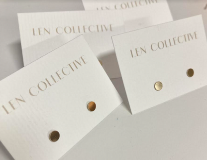 stud earrings / circle disc