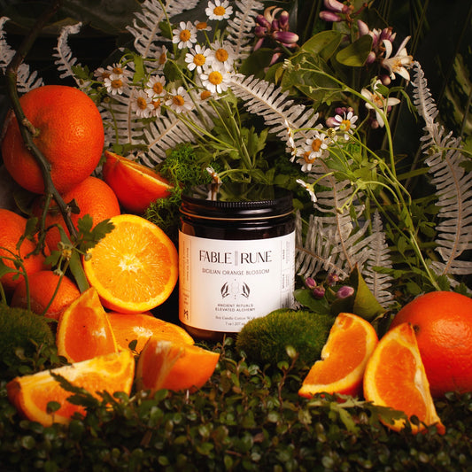 fable || rune / candle - sicilian orange blossom