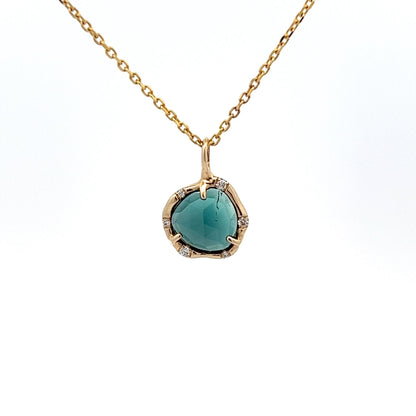 cosmic light necklace - blue tourmaline