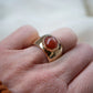 cigar band bezel ring - lemon quartz