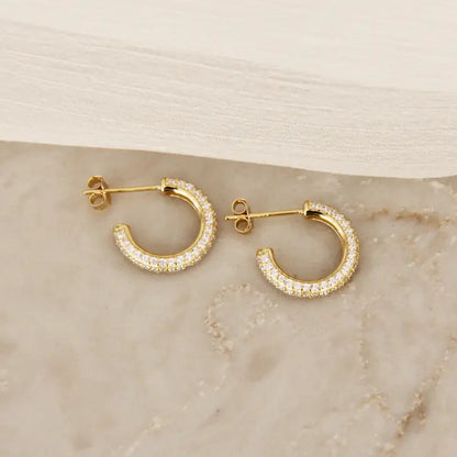 lucia semi hoop earrings