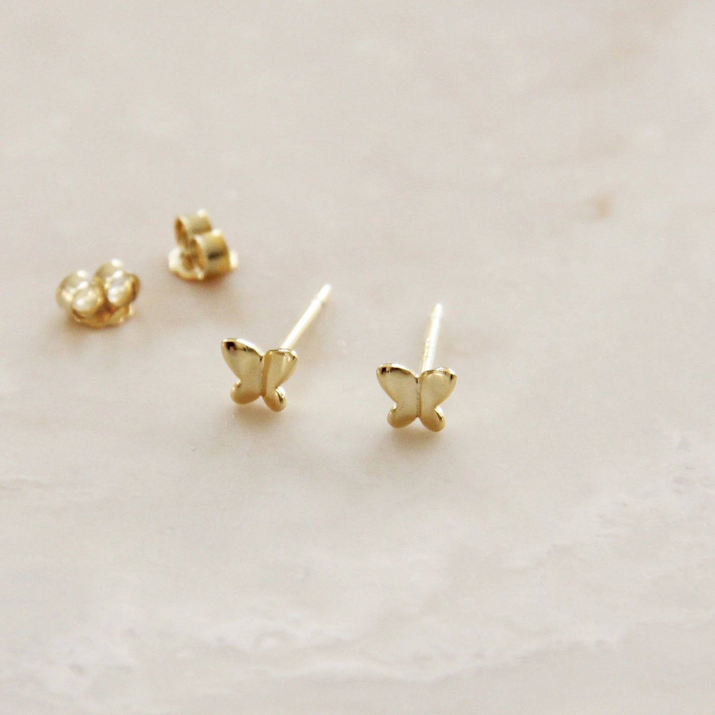 tiny butterfly stud earrings