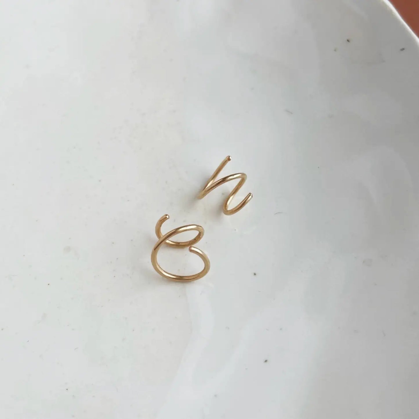 mini double hoop twist earrings