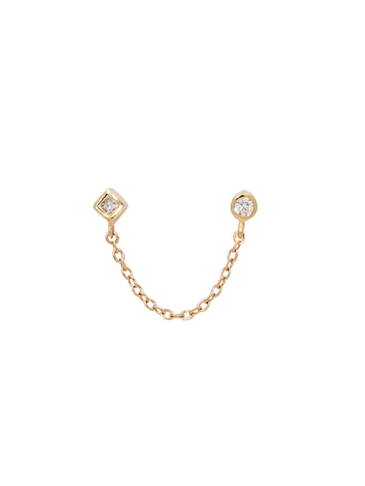 diamond multi-piercing stud earring