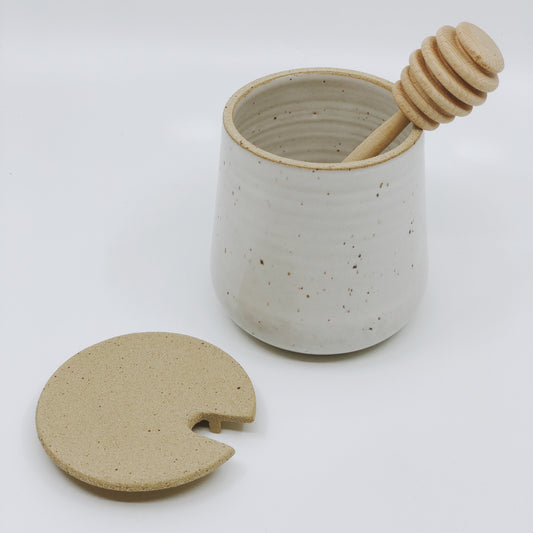 m.bueno / ceramic honey jar & dipper