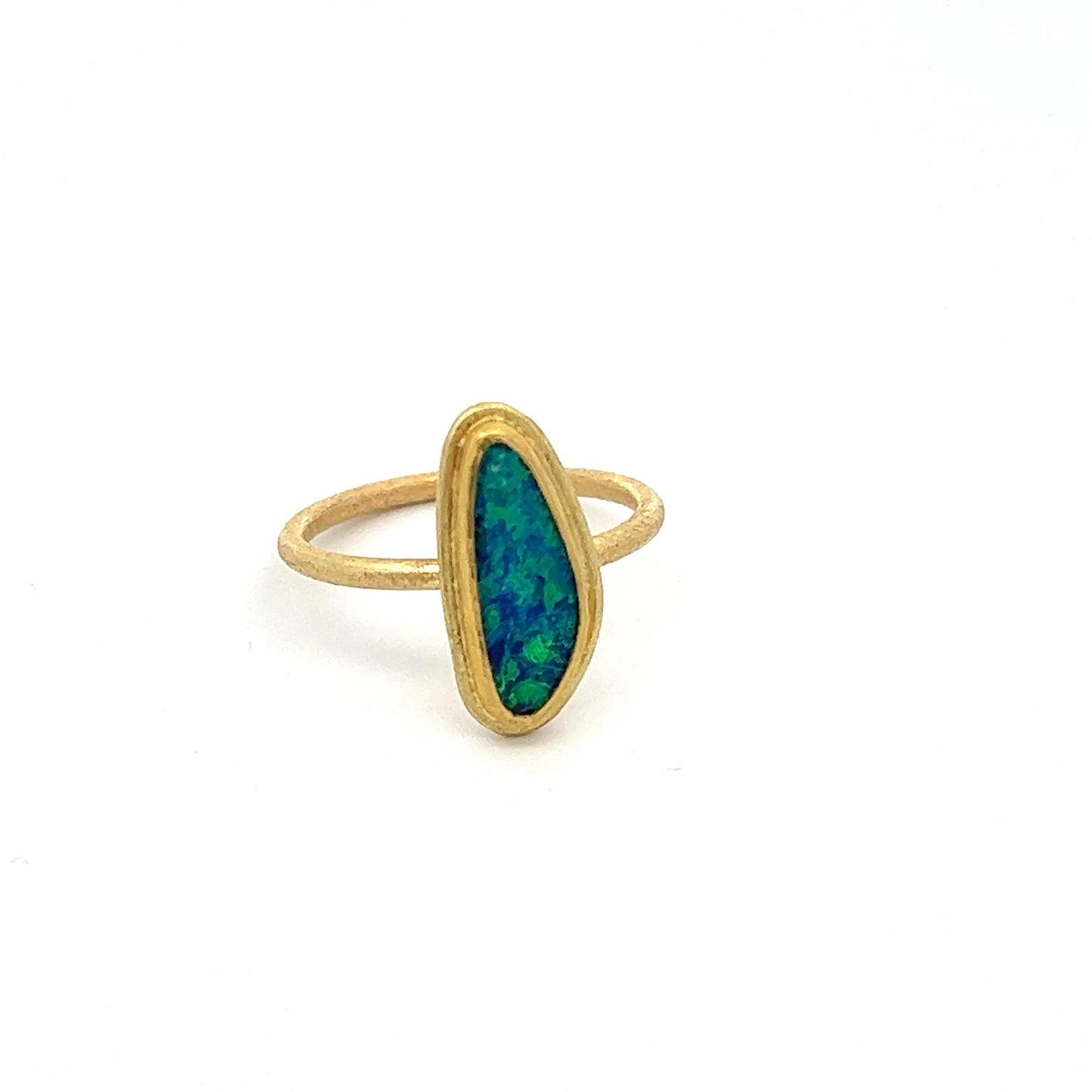 australian opal framed ring