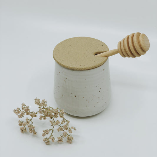 m.bueno / ceramic honey jar & dipper