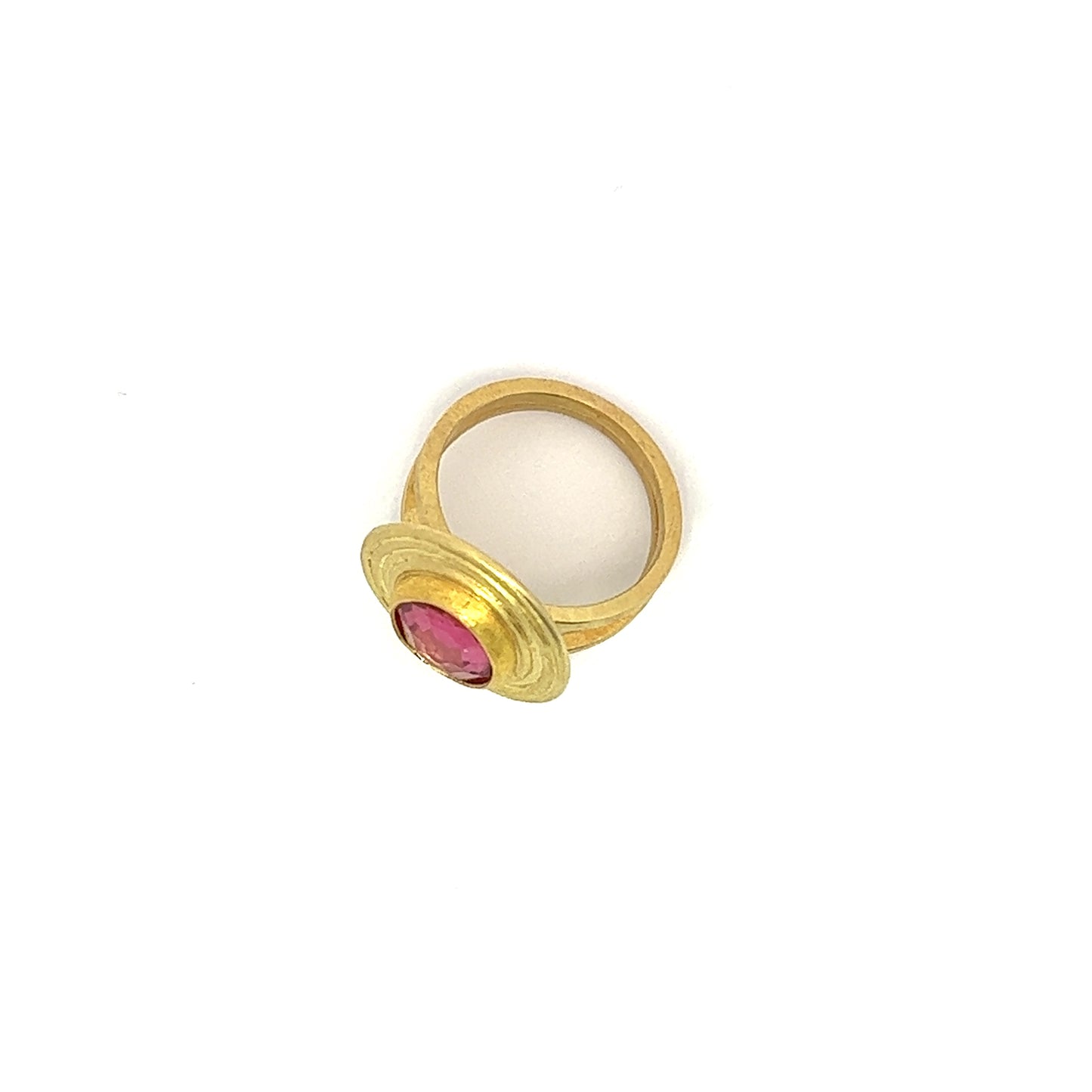 faceted tourmaline split-band framed ring