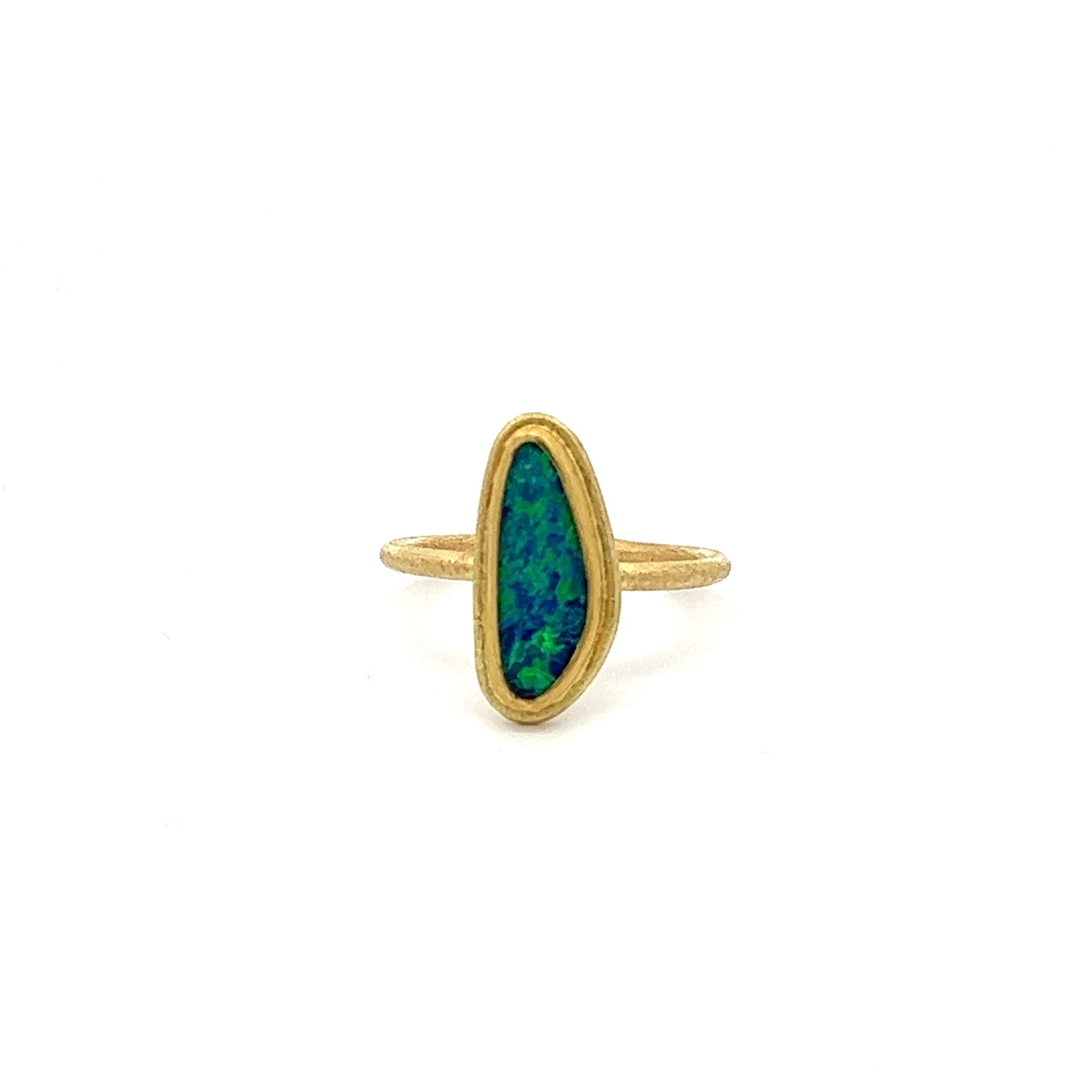 australian opal framed ring