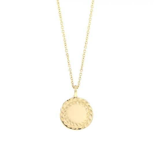 gold pendant necklace - laurel